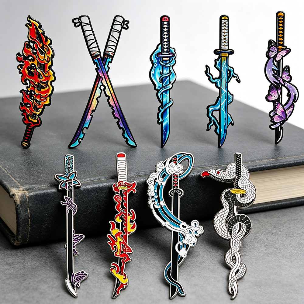 Enamel Pin Set - Demon Slayer Nichirin Sword Enamel Pin