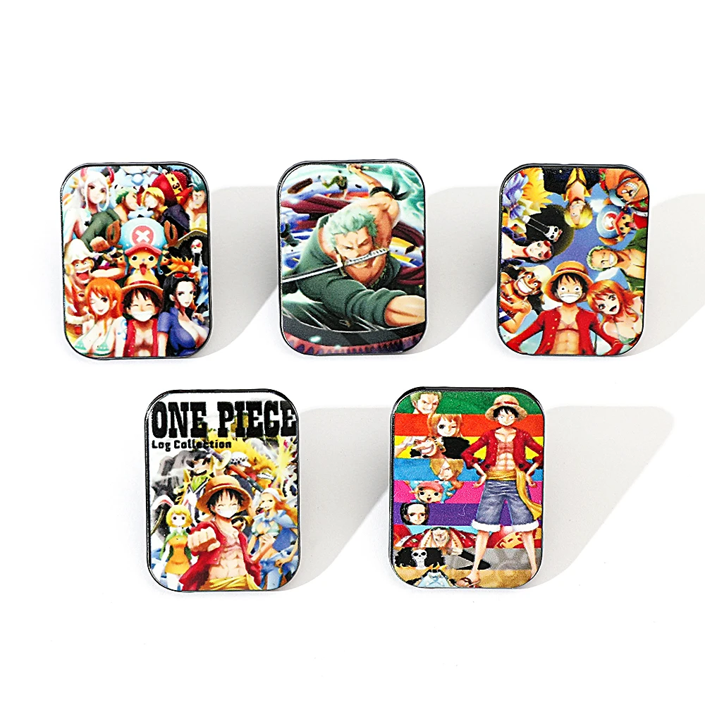 Enamel Pin Set - 5 Pcs Creative Anime Brooch Unity