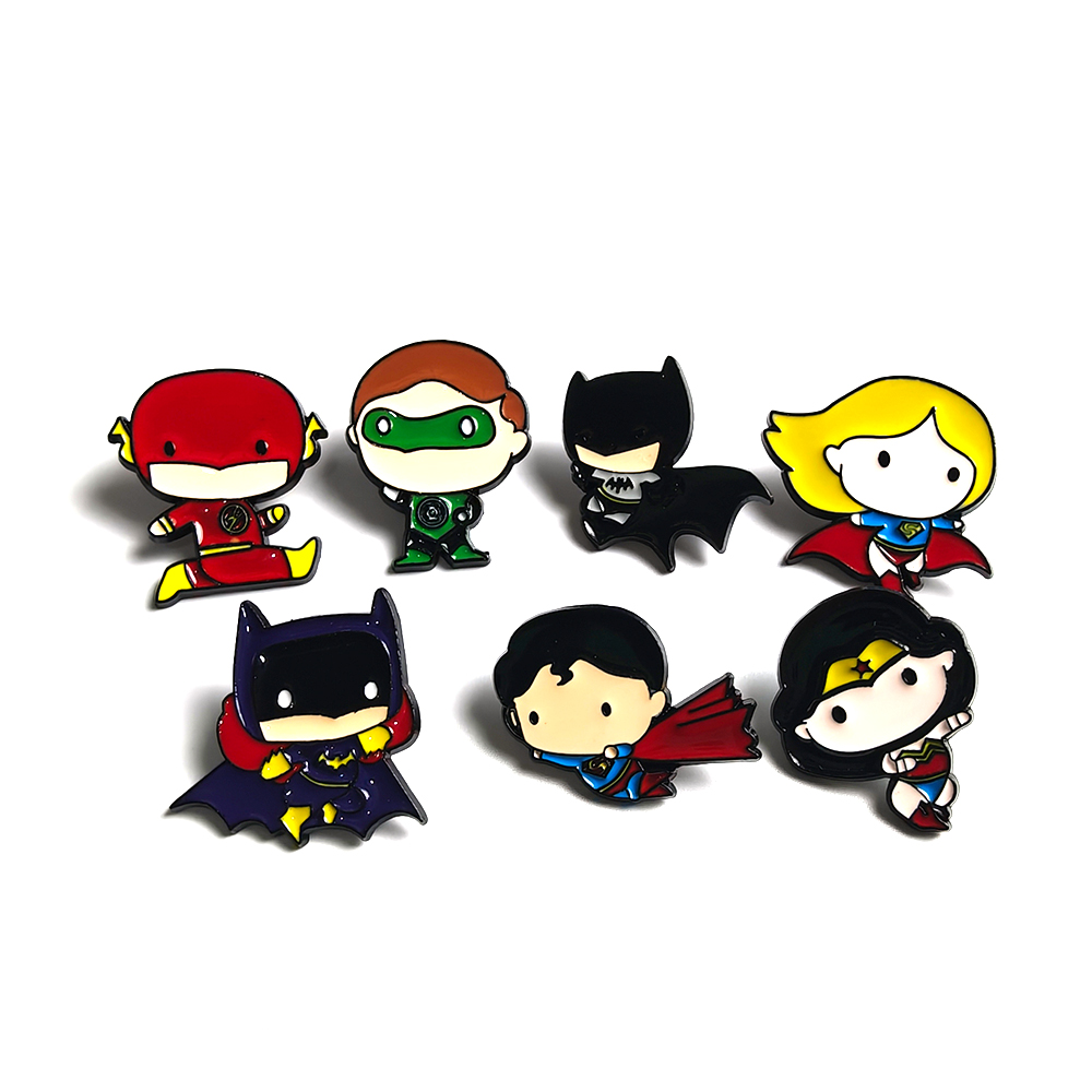 Enamel Pin Set - 7pcs Cartoon Anime Enamel Lapel Pins