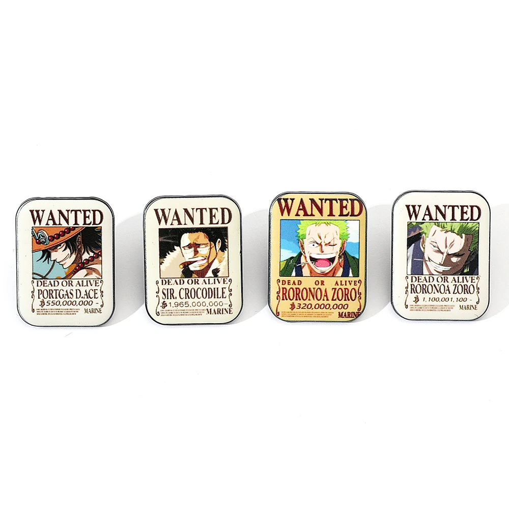 Enamel Pin Set - 4 Pcs Fashion Cartoon Anime Brooch