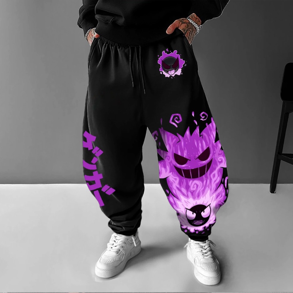 Anime Merchandise Store Japan - Men's New Pokemon Joint Sweatpants Autumn