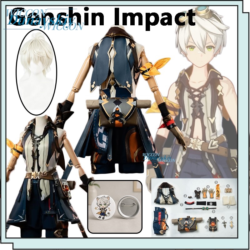 Original Anime Merchandise - Genshin Impact Bennett Cosplay Outfit With