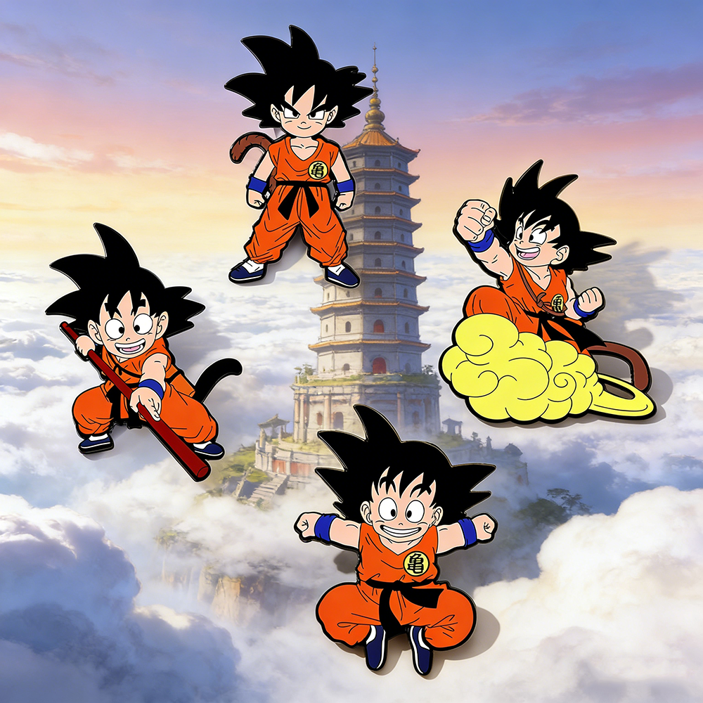 Enamel Pin Set - 4 Pcs Son Goku Dragon Ball