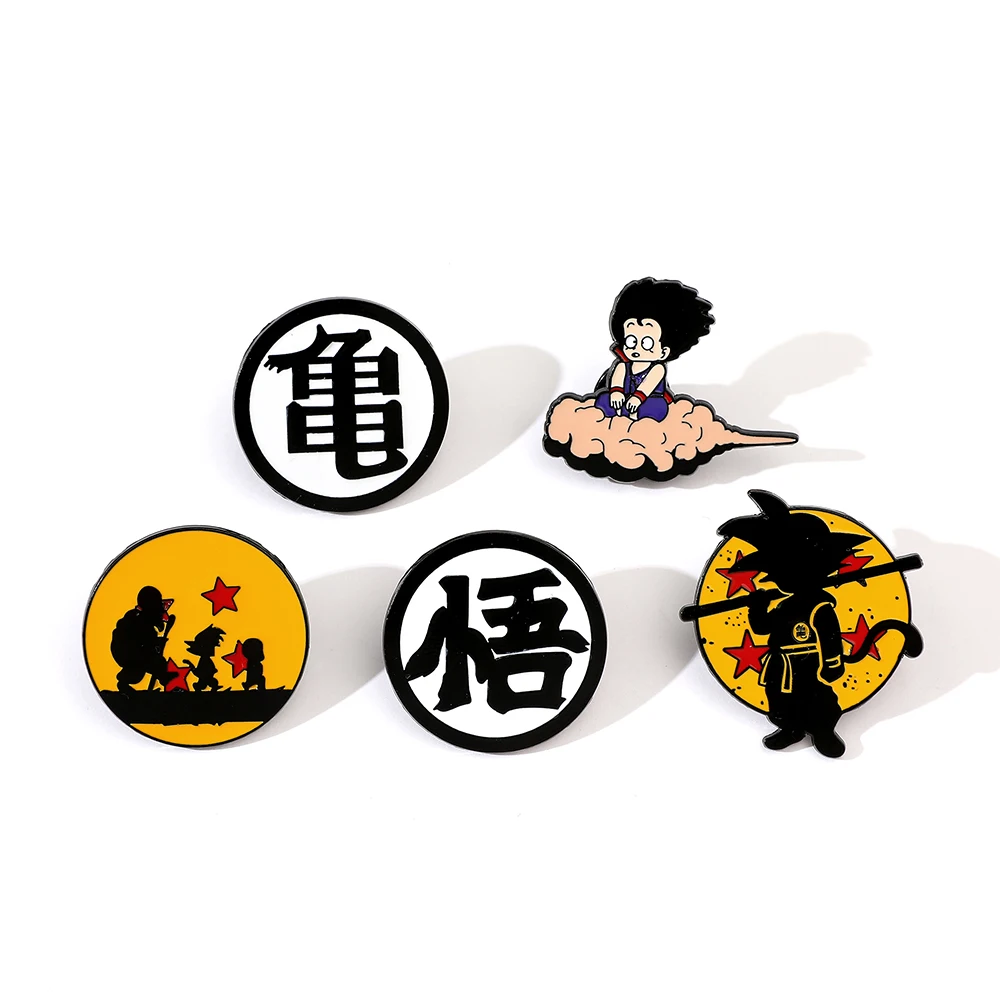 Enamel Pin Set - 6 Pcs Hot Blooded Anime Brooch