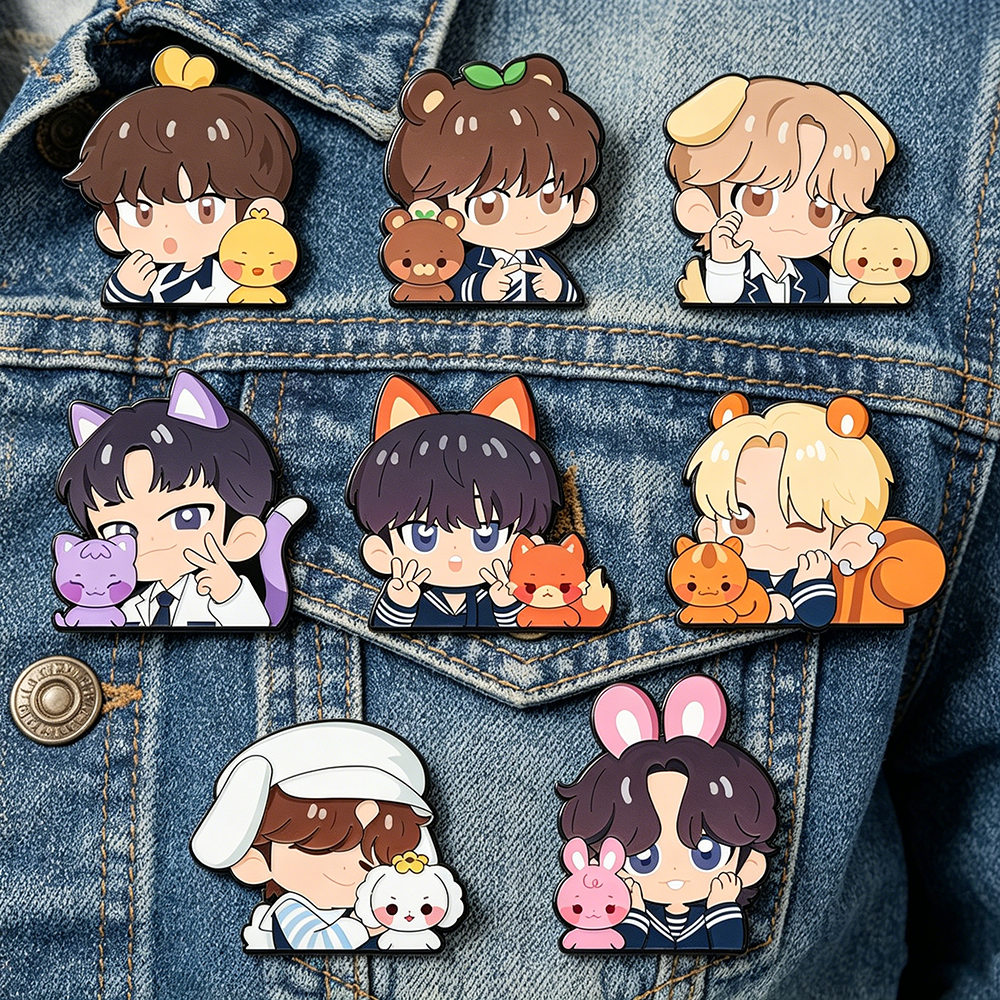 8pcs Kawaii Enamel Pin Set Car - Enamel Pin Set incelemesi ve fiyatı
