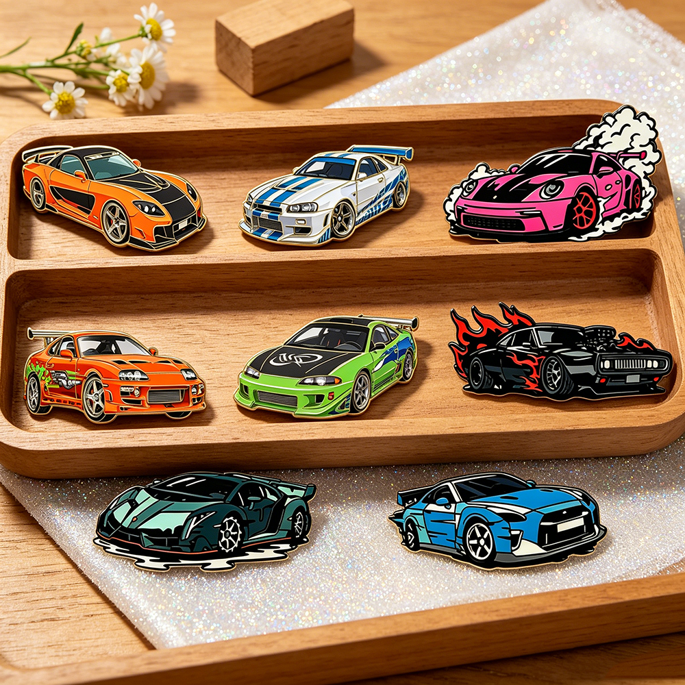 4/8pcs Fast & Furious Style Ra - Enamel Pin Set incelemesi ve fiyatı