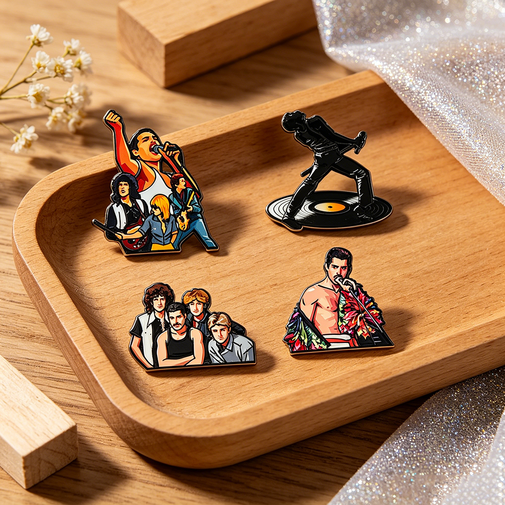 4pcs Classic Rock Band Enamel  - Enamel Pin Set incelemesi ve fiyatı