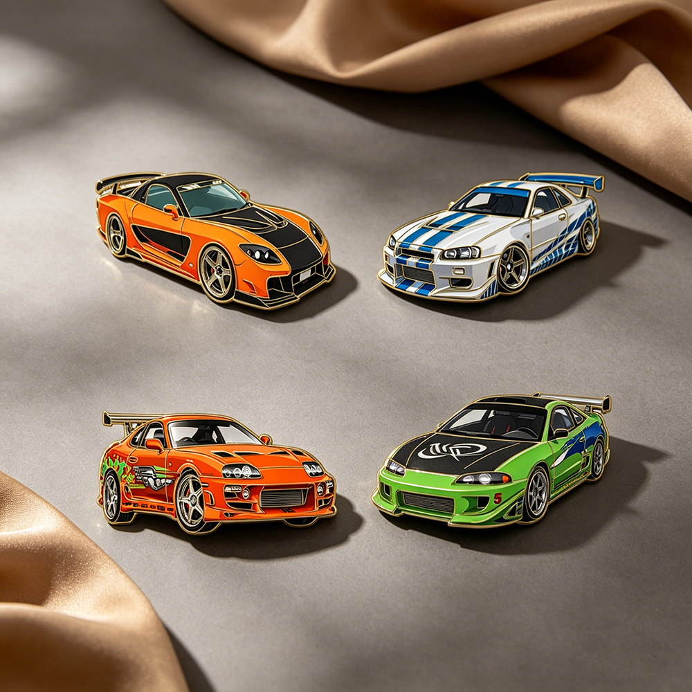 4pcs The Fast and the Furious  - Enamel Pin Set incelemesi ve fiyatı