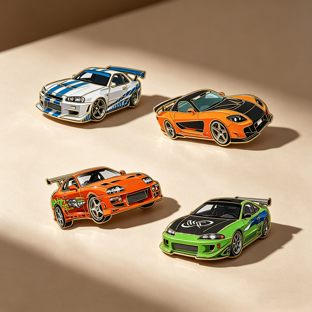 4pcs The Fast and the Furious  - Enamel Pin Set incelemesi ve fiyatı