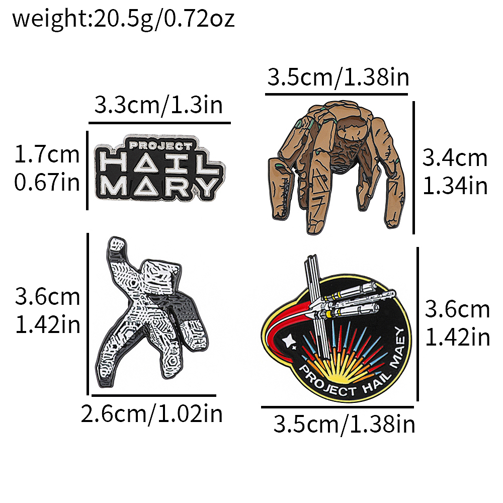 4pc Sci-Fi Enamel Pin Set Proj - Enamel Pin Set incelemesi ve fiyatı