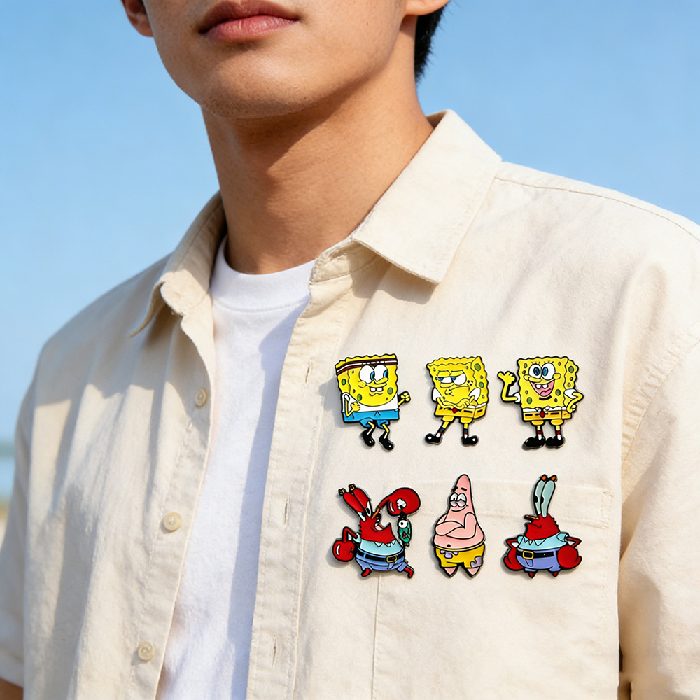 6 Pcs SpongeBob SquarePants An - Enamel Pin Set incelemesi ve fiyatı