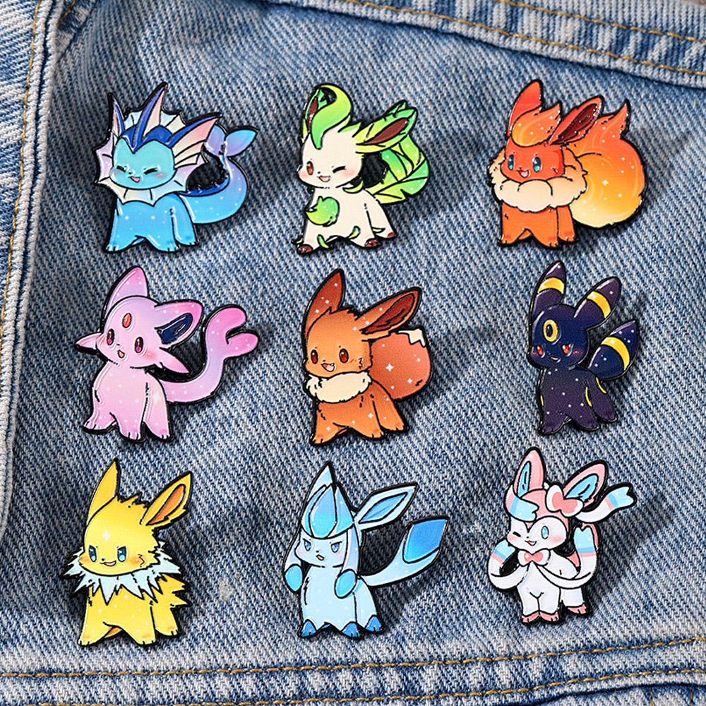 9Pcs Pokemon Eevee Flareon Ena - Enamel Pin Set incelemesi ve fiyatı