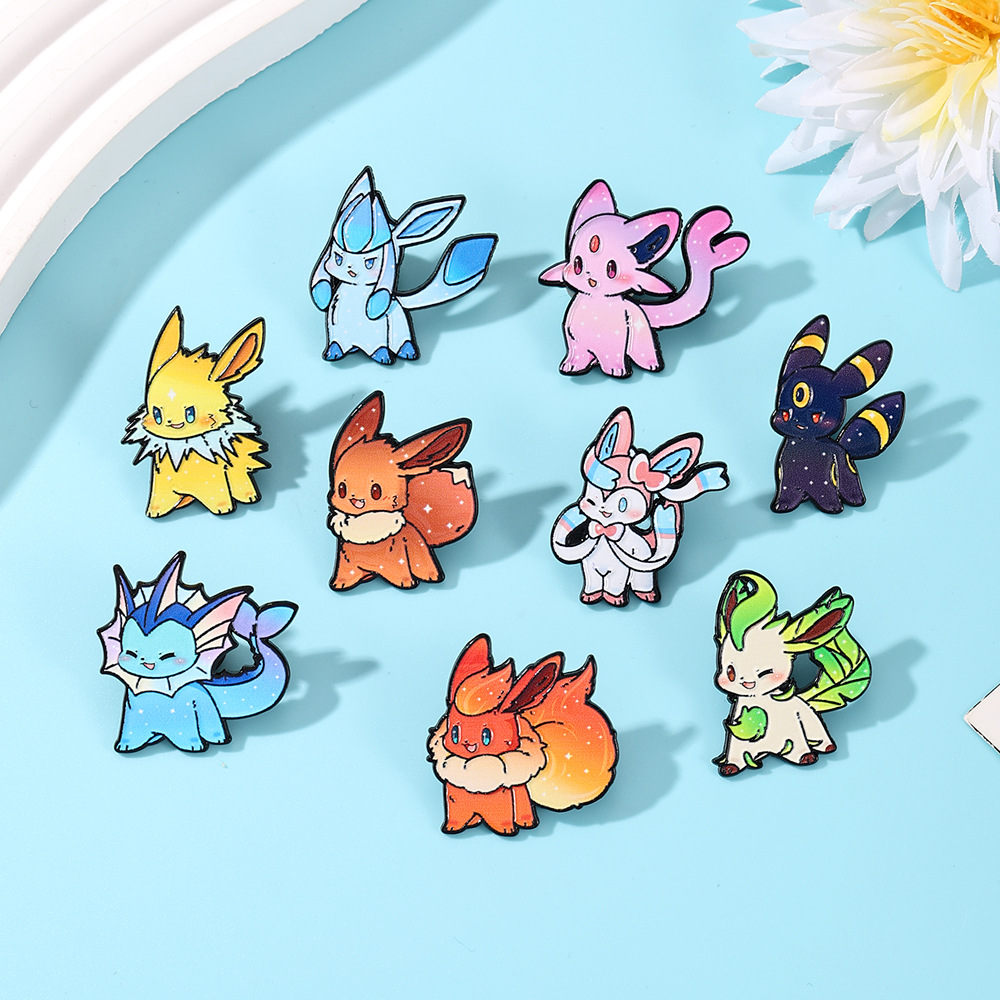 9Pcs Pokemon Eevee Flareon Ena - Enamel Pin Set incelemesi ve fiyatı
