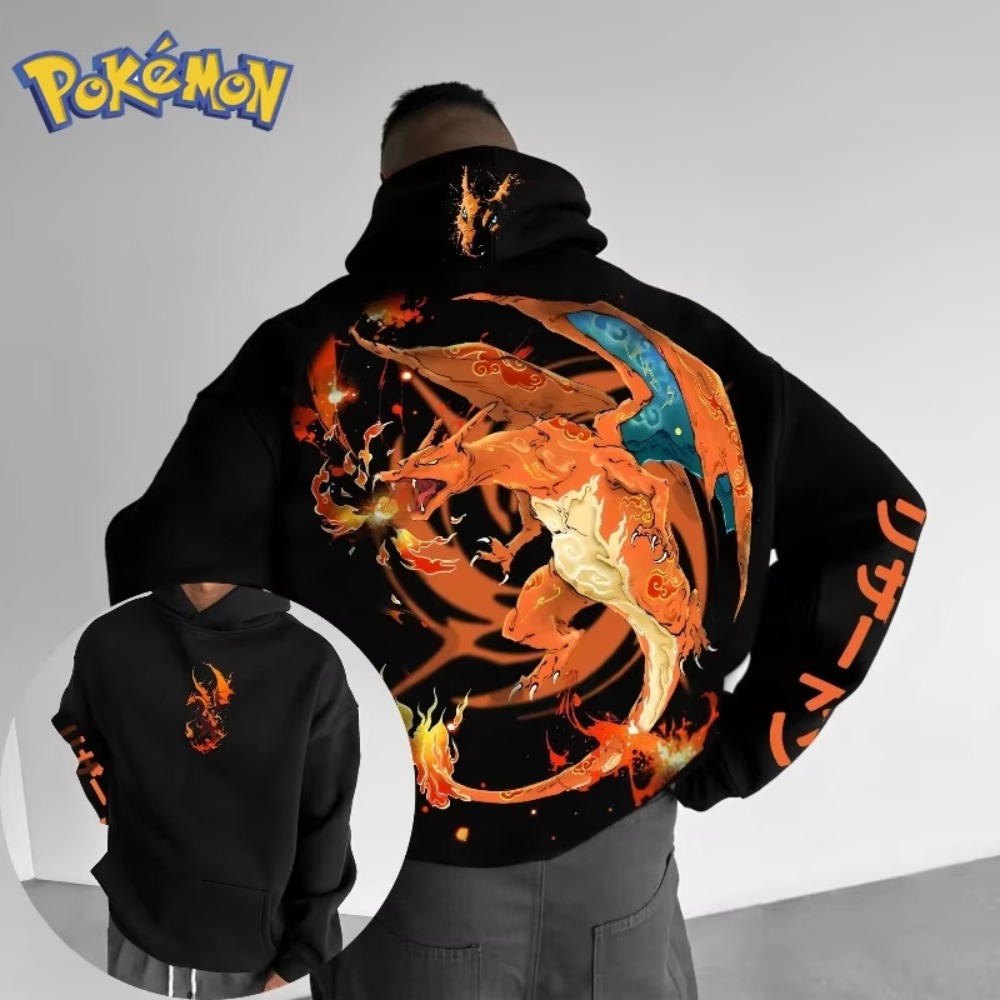 Pokemon Hoodie Charizard Print - Anime Merchandise Store Japan incelemesi ve fiyatı