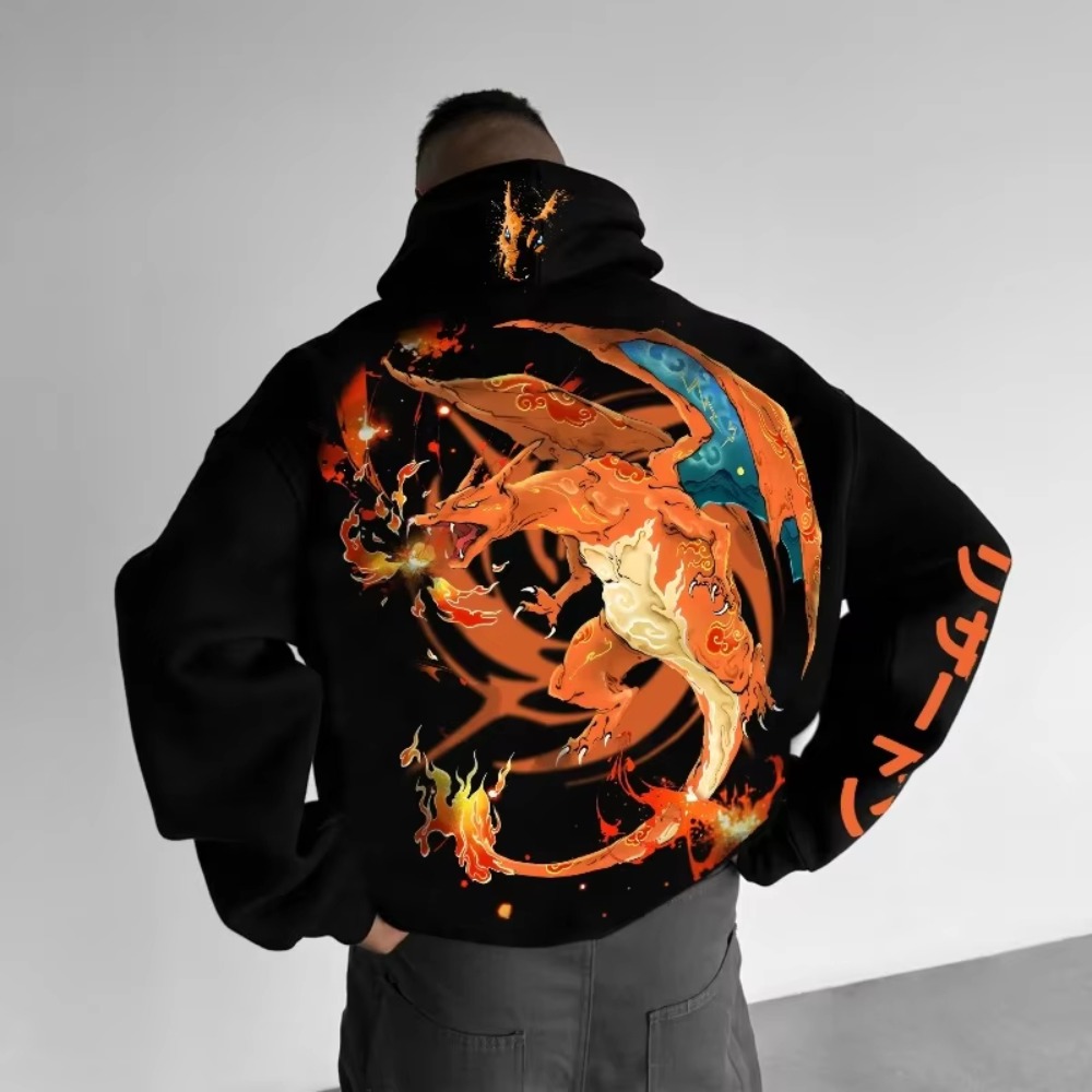 Pokemon Hoodie Charizard Print - Anime Merchandise Store Japan incelemesi ve fiyatı