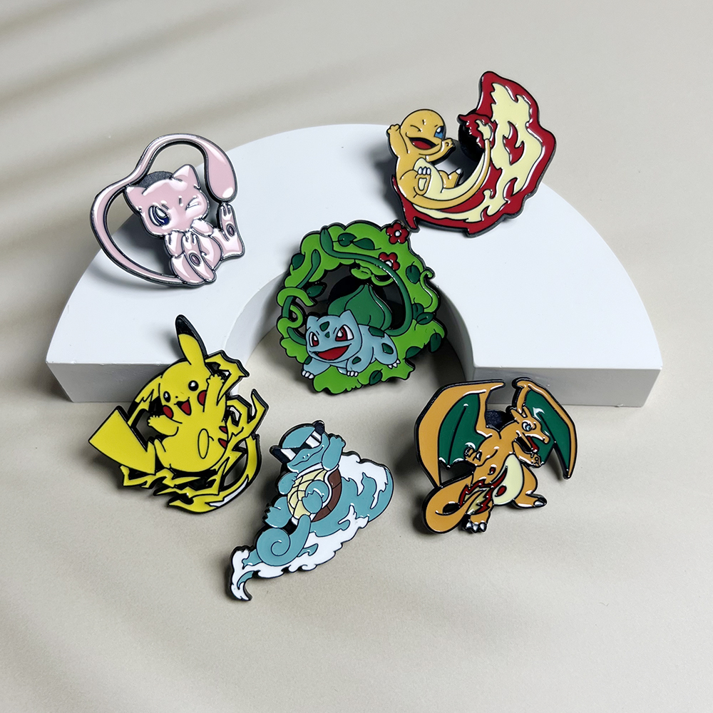 6pcs Anime Pins Set Pokemon En - Enamel Pin Set incelemesi ve fiyatı